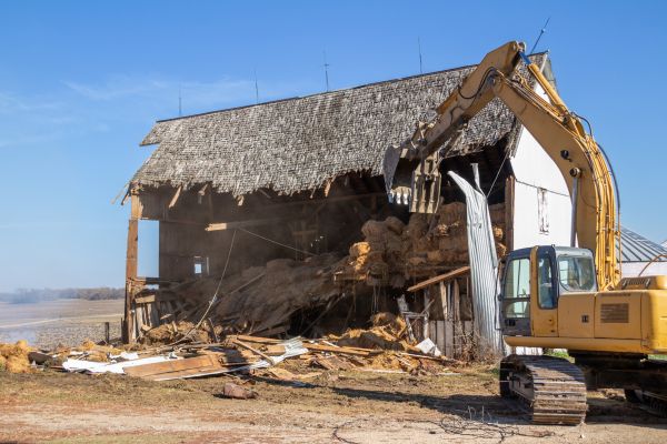 Barn Demolition in Hampton