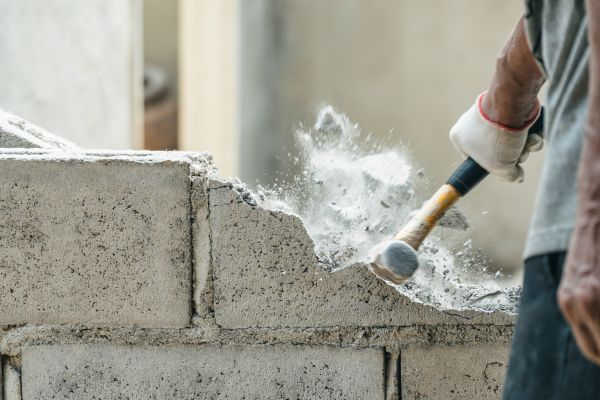 Block Wall Demolition in Hampton